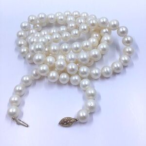 Genuine White Natural Pearl Strand Necklace